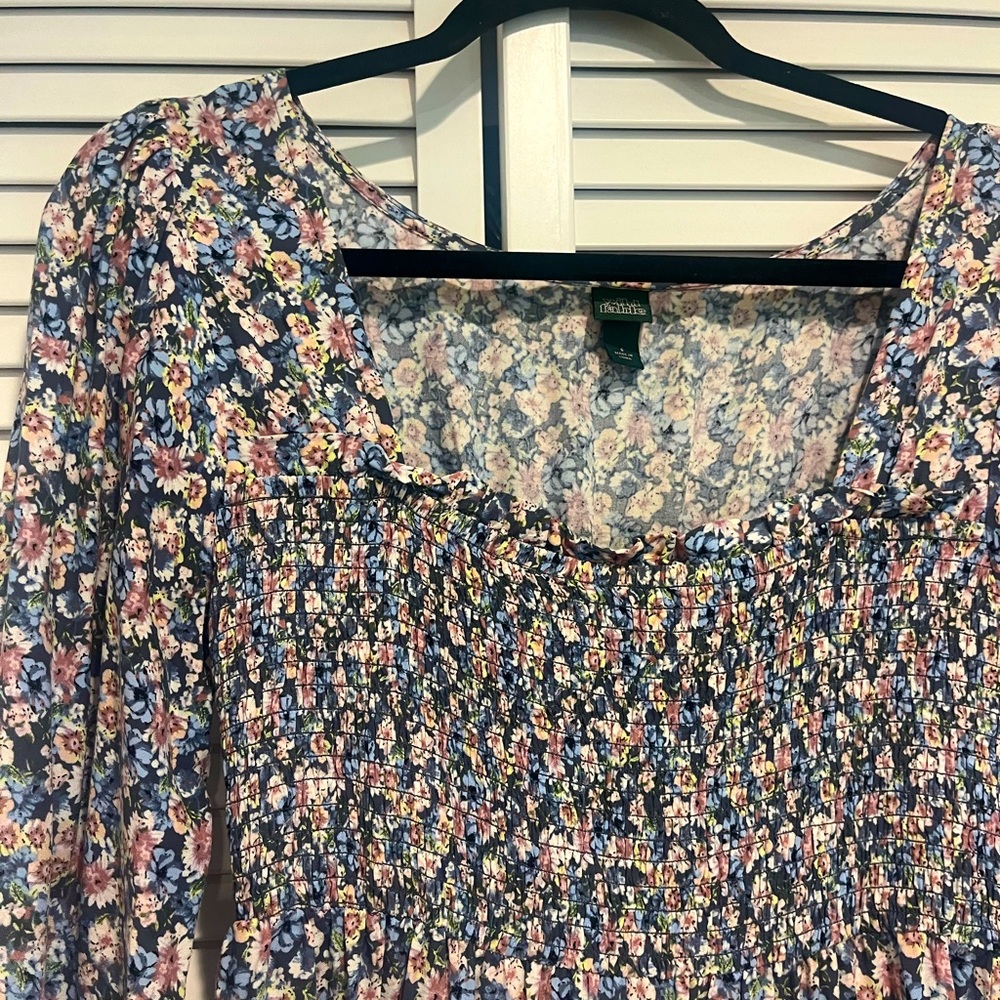 Wild Fable Blue Floral Babydoll Dress